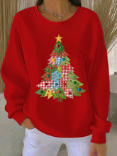 Damen Weihnachts baum Print Casual Sweatshirt