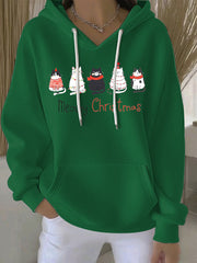 Damen Weihnachts druck Casual Hoodie