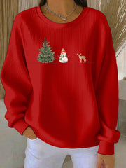Damen Weihnachts druck Casual Sweatshirt