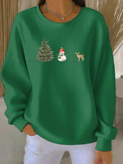 Damen Weihnachts druck Casual Sweatshirt
