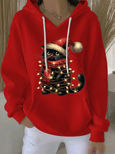 Damen Weihnachts druck Casual Hoodie