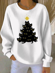 Damen Weihnachts druck Casual Sweatshirt