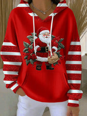 Damen Weihnachts weihnachts mann bedruckter Hoodie