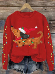 Damen Sweatshirt mit Weihnachts druck