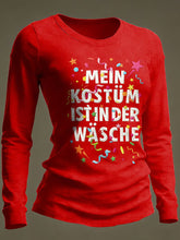 Frauen Köln Karneval Print Freizeit Waffel Langarm T-Shirt