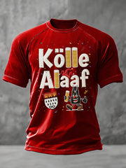 Cologne Carnival Clown Print Herren Casual T-Shirt