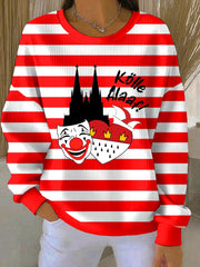 Frauen Deutschland Köln Karneval Print Casual Sweatshirt