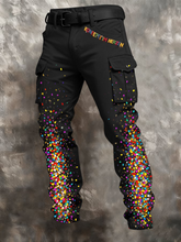 Herren Kölner Karnevals druck Retro Business Style Freizeit hose