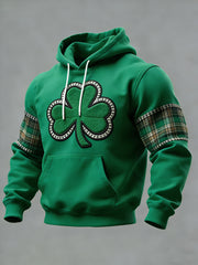 Men's St. Patrick's Day Shamrock Print Casual Hoodie