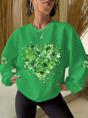 Women's St. Patrick's Day Shamrock Print Casual Sweatshirt
