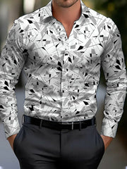 Geometrisch bedrucktes Hemd im Business-Stil für Männer