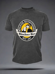 Herren Bier liebhaber München Oktoberfest Print T-Shirt