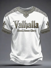 Herren-T-Shirt im Viking-Stil mit Valhalla-Print