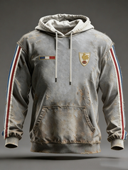 Sweat à capuche oversize épaules tombantes avec poches, équipe de France de rugby pour hommes