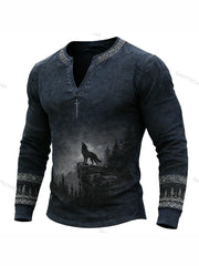Herren-Viking-T-Shirt mit langen Ärmeln