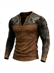Herren-Viking-T-Shirt mit langen Ärmeln