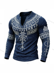 Herren-Viking-T-Shirt mit langen Ärmeln