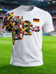 Herren-T-Shirt mit deutschem Fußballfan-Print