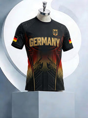 Herren-T-Shirt mit deutschem Fußballfan-Print