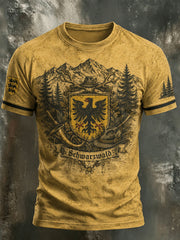 Herren-T-Shirt im Schwarzwald-Stil mit Vintage-Print