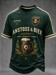Herren-T-Shirt mit Grafik: Deutscher Fußball und Bier-Grüße