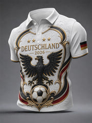 Herren-Fußballfan-Shirt mit Deutschland-Print