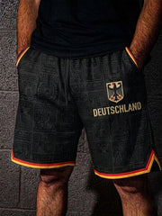 Herren-Fußball-Shorts mit Deutschland-Druck