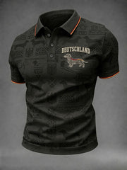 Herren-Dackel-Fußball-Print-Shirt