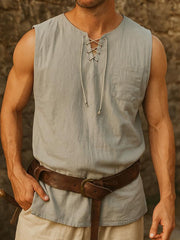Herren Viking inspiriertes Leinen-Tanktop