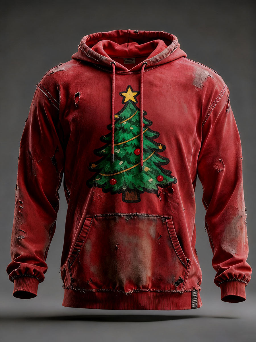Herren Weihnachts baum Print Casual Hoodie