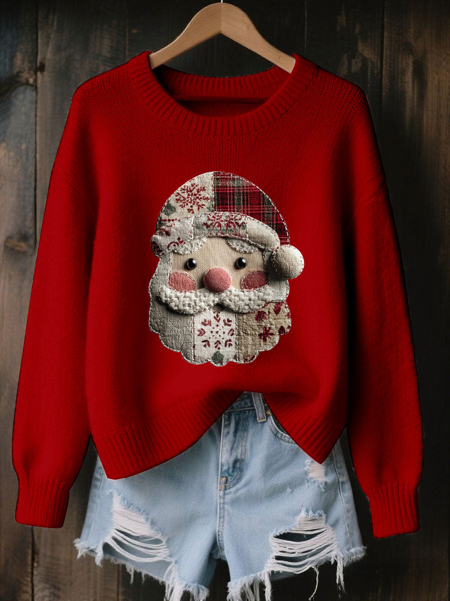 Damen Weihnachts mann Print Casual Top