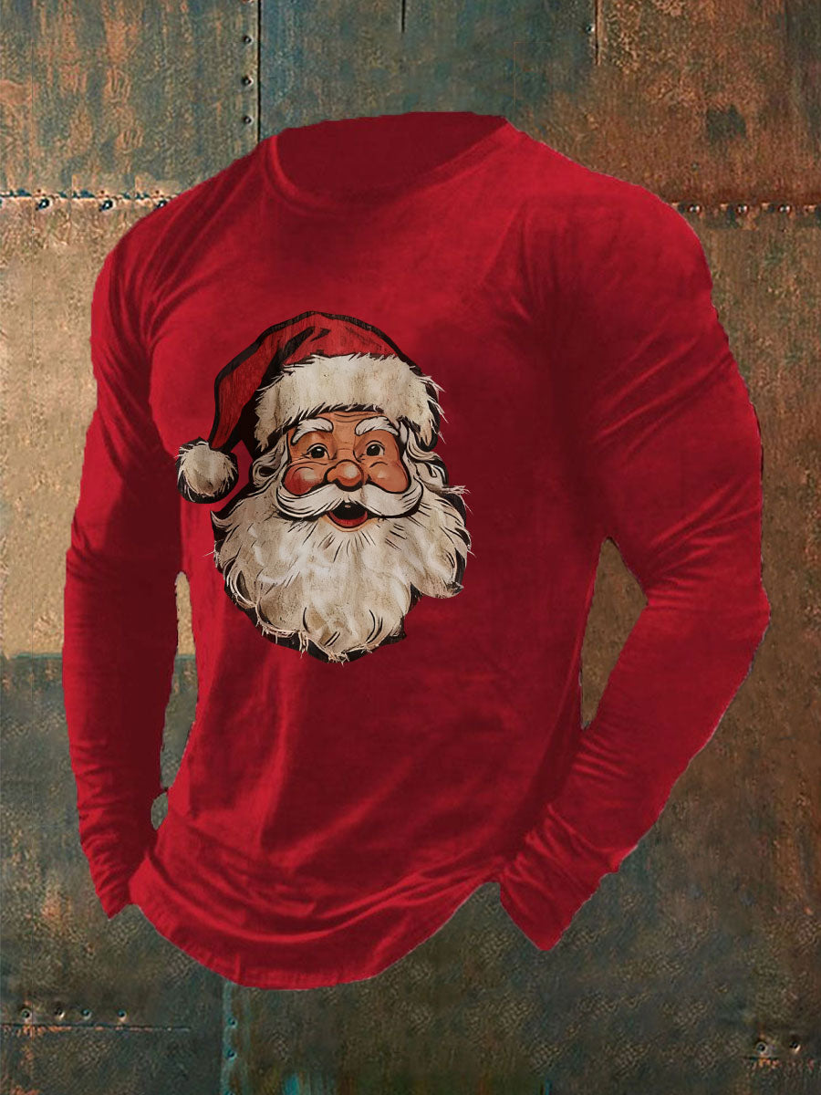 Herren Weihnachts mann Print Casual T-Shirt