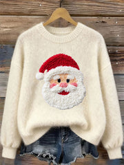 Damen Weihnachts mann Print Casual Top