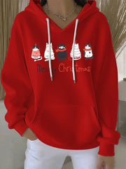 Damen Weihnachts druck Casual Hoodie