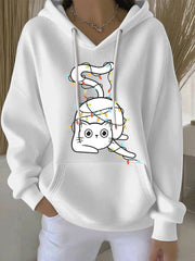 Damen Weihnachts druck Casual Hoodie