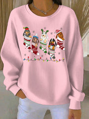 Damen Weihnachts druck Casual Sweatshirt
