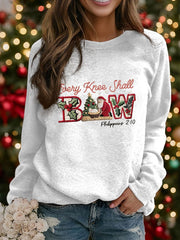 Damen-Weihnachten kombiniert mit Raglan-Ärmel-Sweatshirt mit Glaubens druck