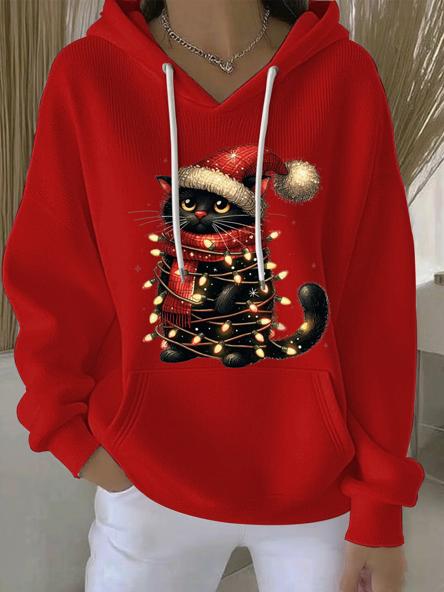 Damen Weihnachts druck Casual Hoodie