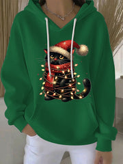 Damen Weihnachts druck Casual Hoodie