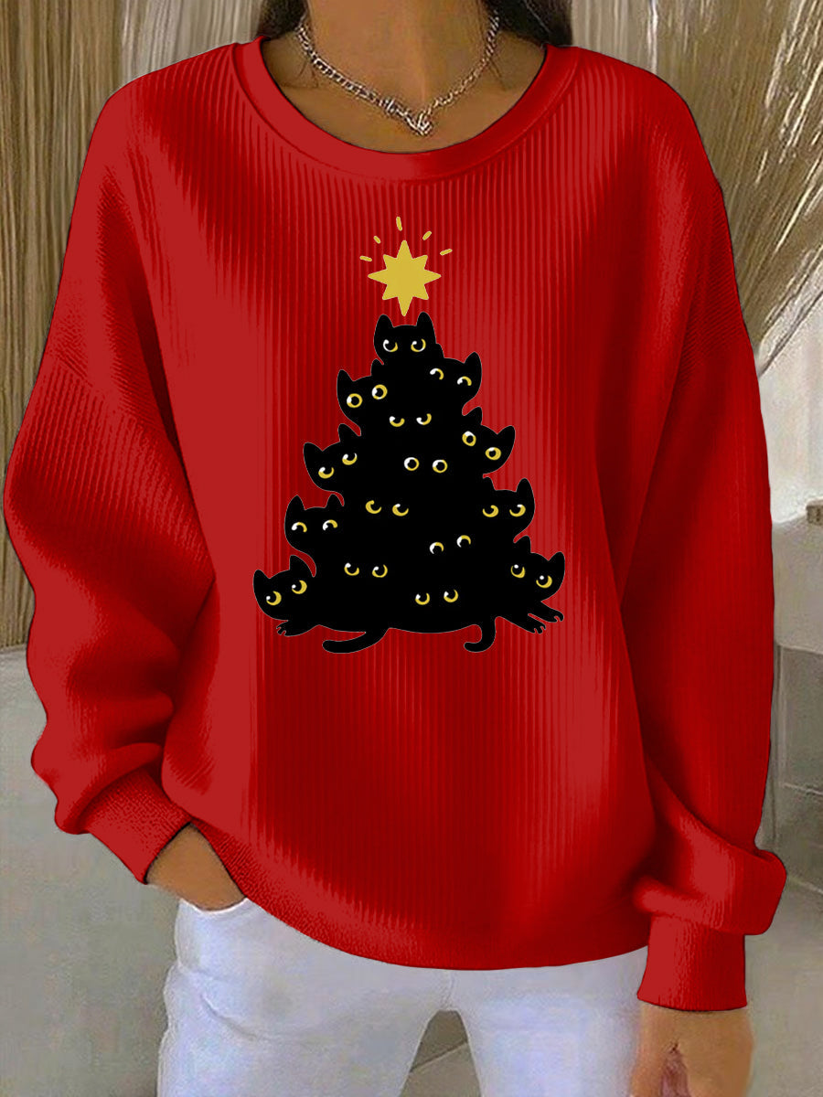 Damen Weihnachts druck Casual Sweatshirt