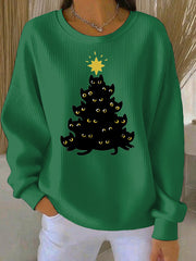 Damen Weihnachts druck Casual Sweatshirt