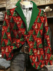 Bedruckte Jacke für Herren mit Weihnachts kunst