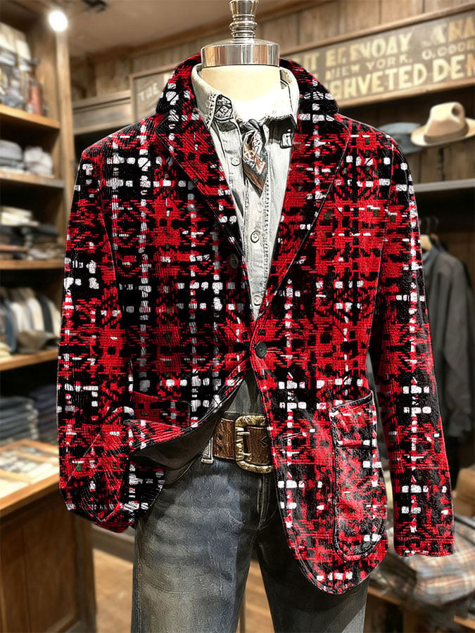 Bedruckte Jacke für Herren mit Weihnachts kunst