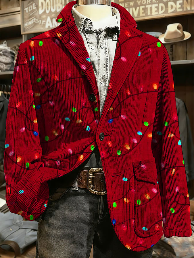 Bedruckte Jacke für Herren mit Weihnachts kunst