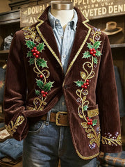 Bedruckte Jacke für Herren mit Weihnachts kunst