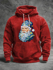 Herren Weihnachts mann bedruckt lässig Hoodie