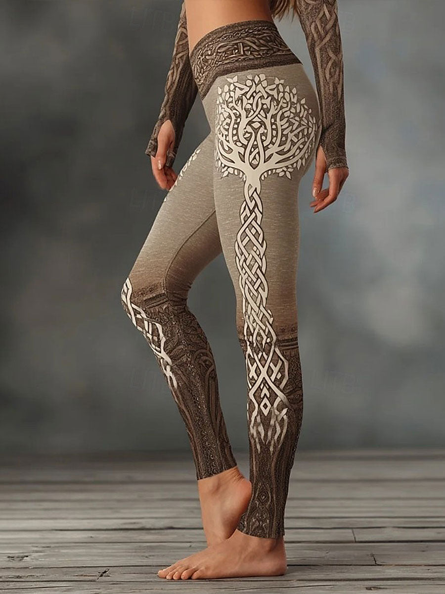 Frauen Wikinger Baum des Lebens Leggings