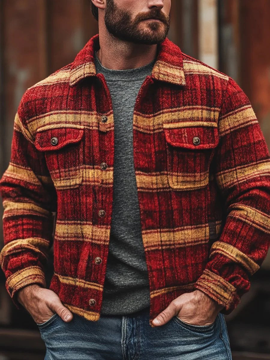 Herren Freizeit jacke Kariert