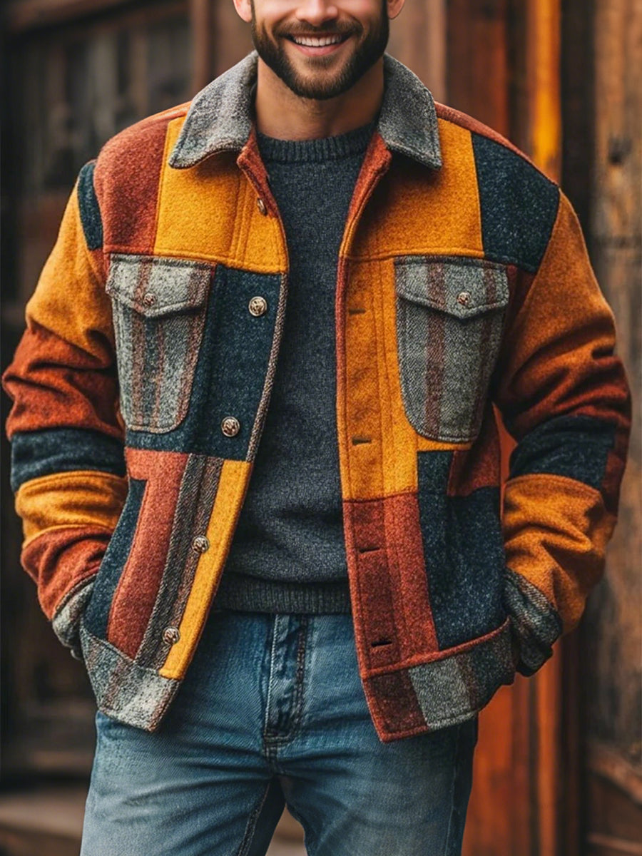 Herren Freizeit jacke Kariert