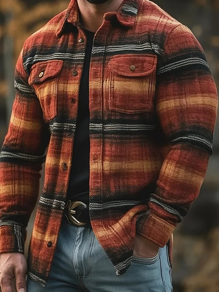 Herren Freizeit jacke Kariert